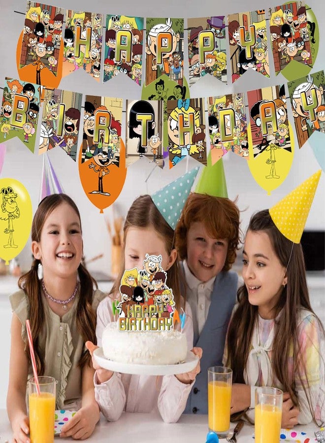 karg The Loud House Birthday Decoration,Loud House Party Decorations Include Banner,Cake Toppers and Ballons for Loud House Themed Birthday Supplies - Image 5
